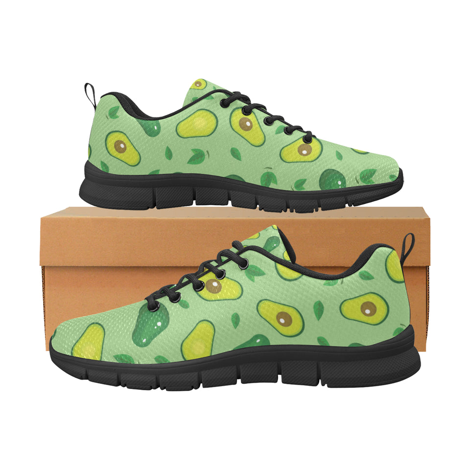 Avocado pattern green background Men's Sneaker Shoes