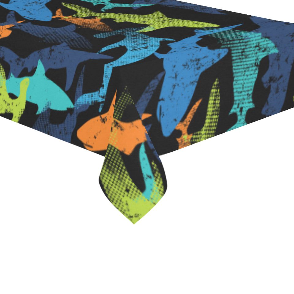 Colorful shark Tablecloth