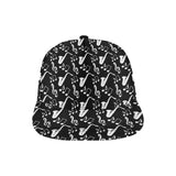 Saxophone music notes treble clef black white them All Over Print Snapback Cap