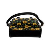 sunflower golden polygonal shapes Shoulder Handbag