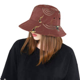 Fancy Carp red background Unisex Bucket Hat