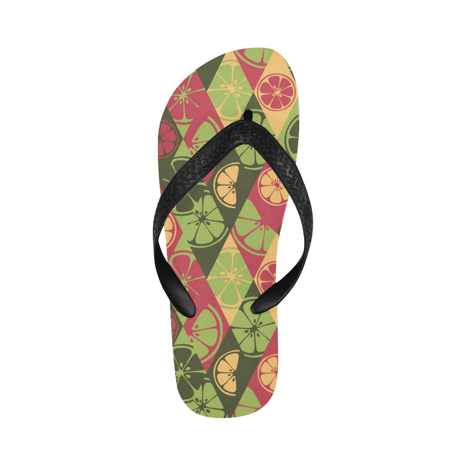 Cool Geometric lime pattern Unisex Flip Flops