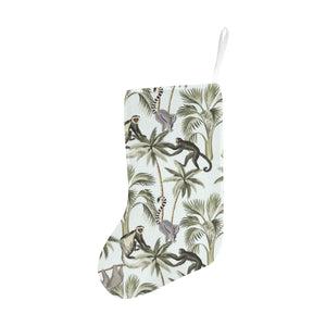 Monkey sloth lemur palm trees pattern Christmas Stocking