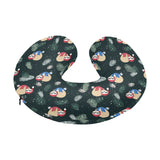 Cute sloths sleeping christmas ball santa hat patt U-Shaped Travel Neck Pillow