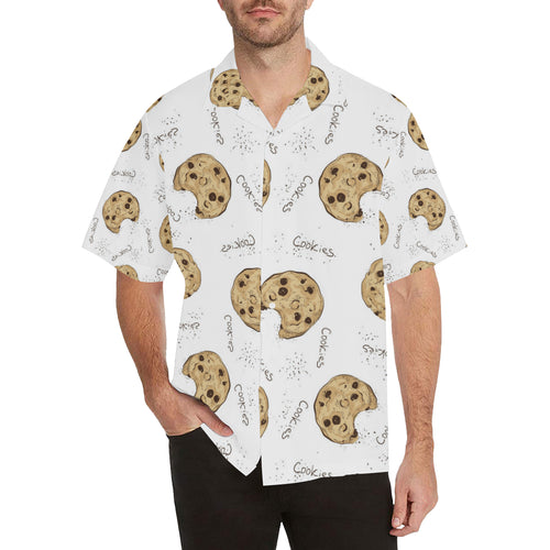 Sketch style cookie pattern Men's All Over Print Hawaiian Shirt