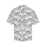 Cute french bulldog head pattern Men's All Over Print Hawaiian Shirt