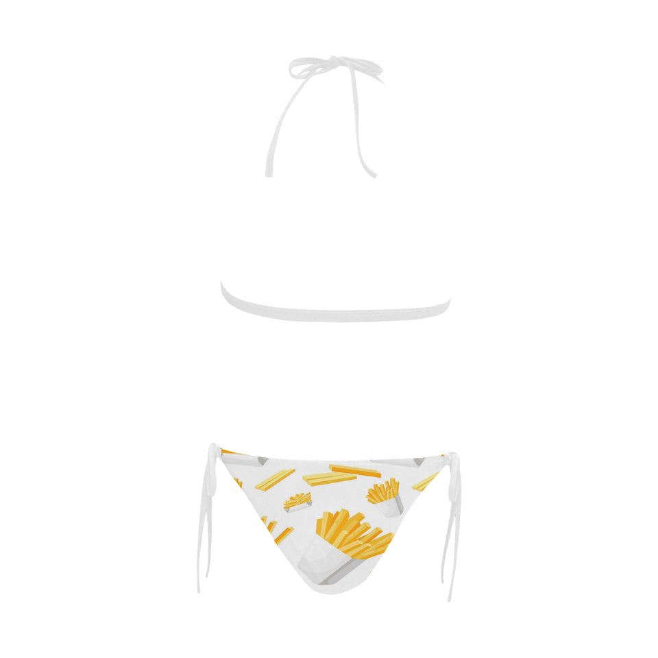 French fries white paper box pattern Sexy Bikinis Two-Piece Swimsuits