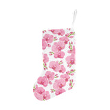 pink purple orchid pattern background Christmas Stocking