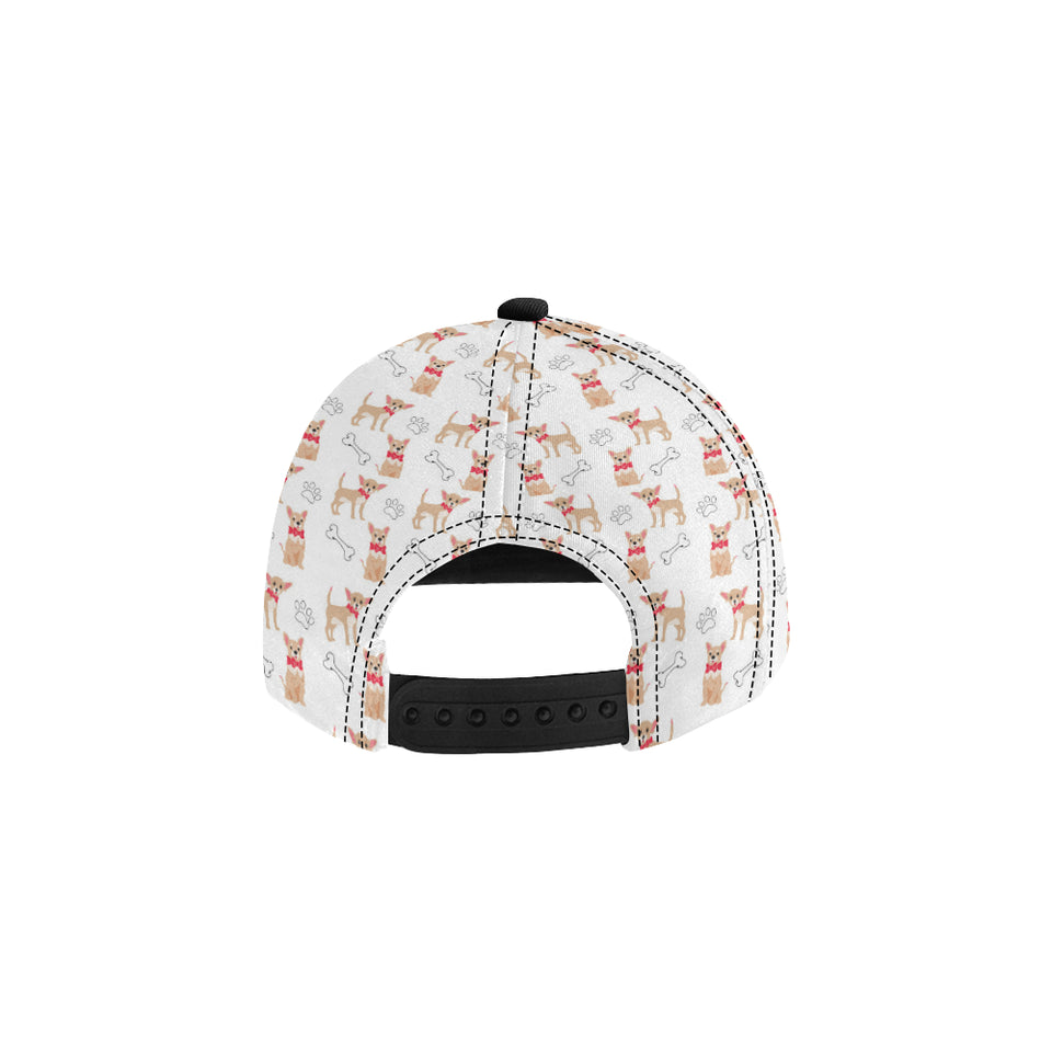 Chihuahua bone paw pattern All Over Print Snapback Cap