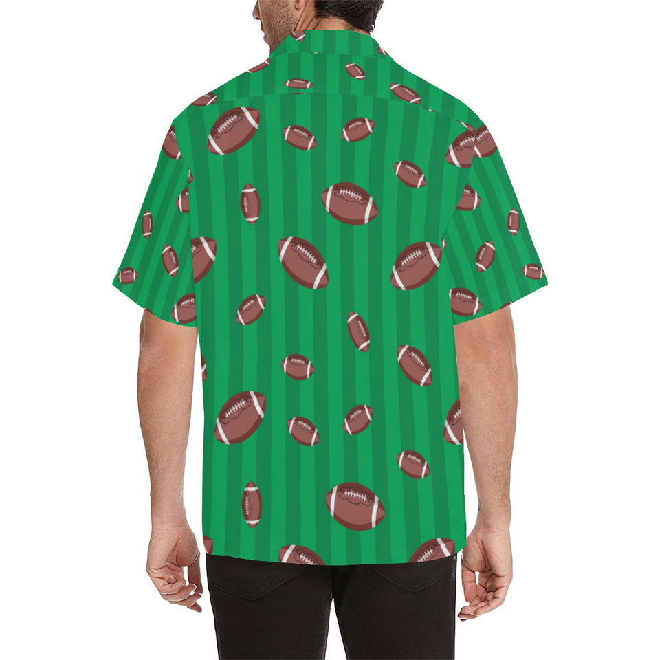 American football ball field background Men's All Over Print Hawaiian Shirt