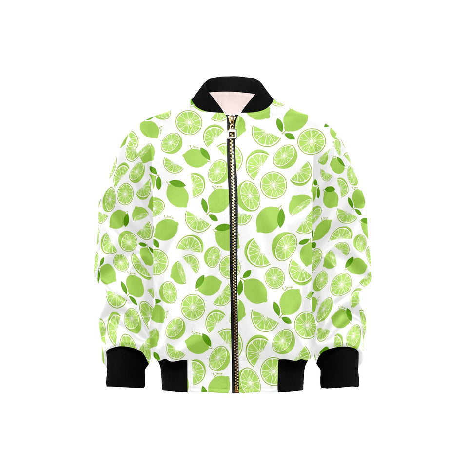 Lime design pattern Kids' Boys' Girls' Bomber Jacket