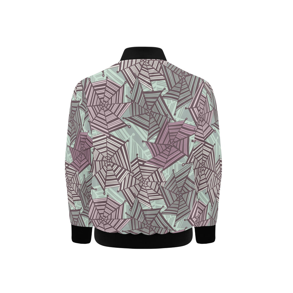 Spider web cobweb design color pattern Kids' Boys' Girls' Bomber Jacket