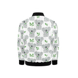 Hand drawn Koala leaves pattern Kids' Boys' Girls' Bomber Jacket