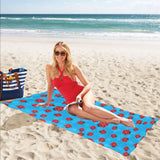 Ladybug Pattern Print Design 02 Beach Towel