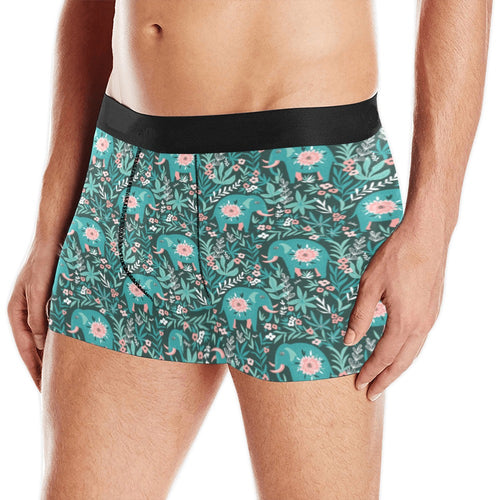 Elephants jungle pattern Men's All Over Print Boxer Briefs Men's Underwear