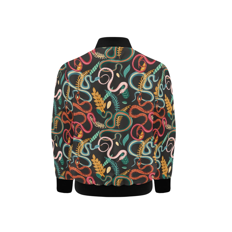 Colorful snake plant pattern Kids' Boys' Girls' Bomber Jacket