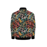 Colorful snake plant pattern Kids' Boys' Girls' Bomber Jacket