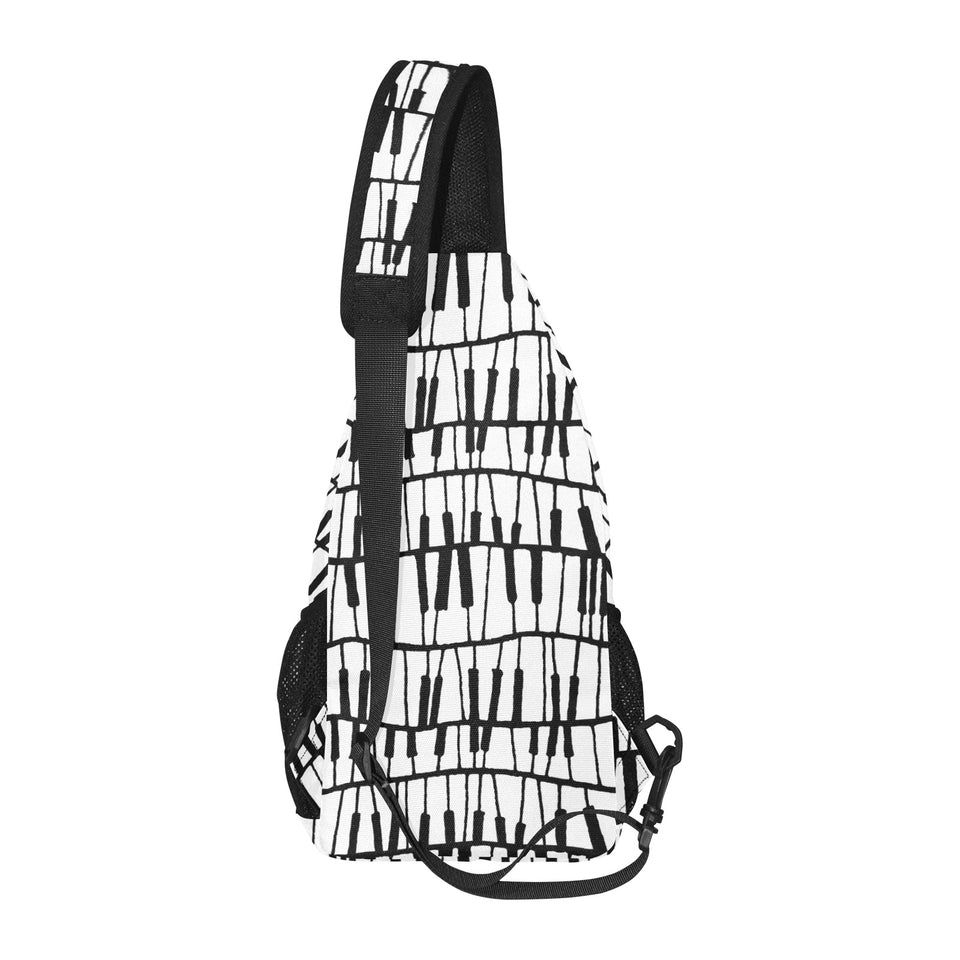 Piano Pattern Print Design 03 All Over Print Chest Bag