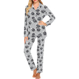 Sun Glasses Pattern Print Design 04 Women's Long Pajama Set