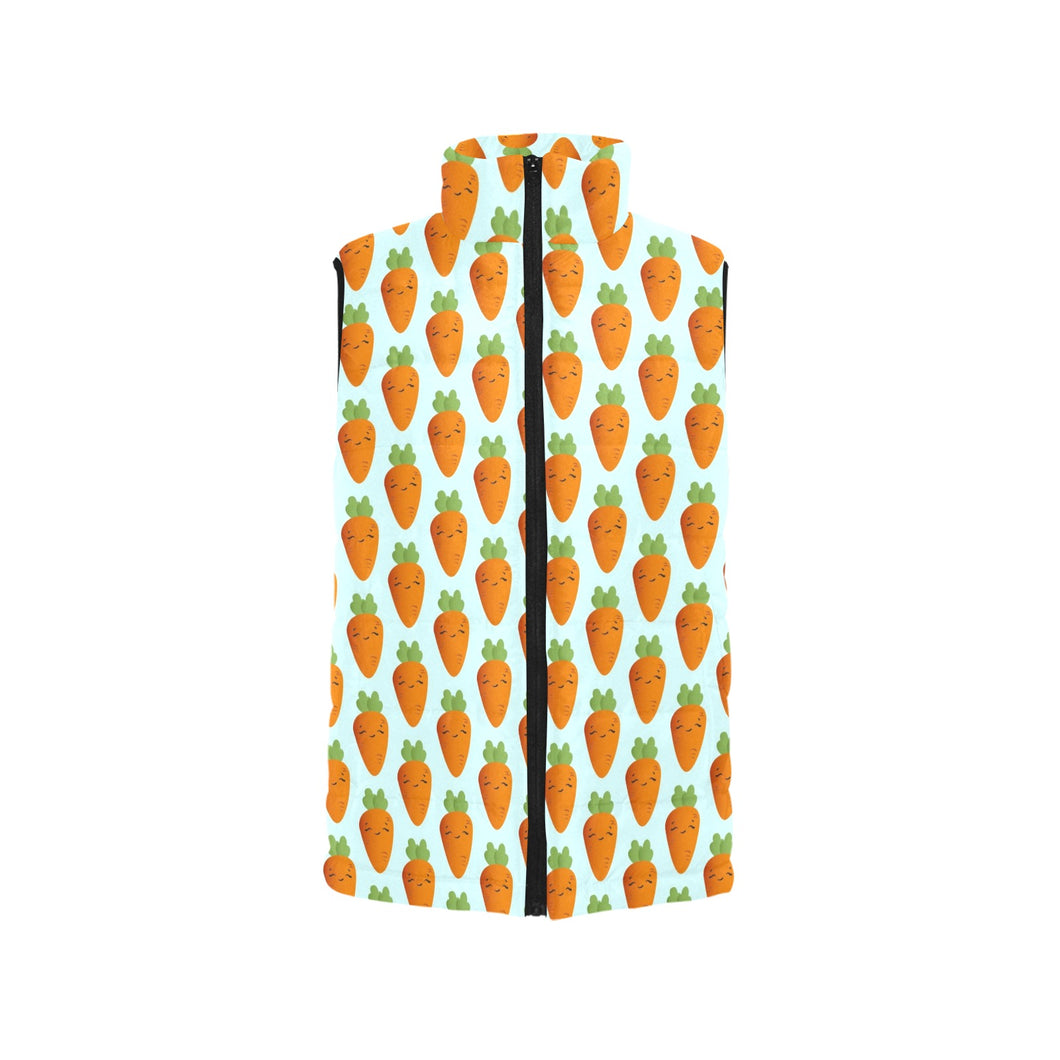 Carrot Pattern Print Design 03 Men's Padded Vest