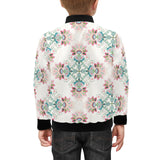 Square floral indian flower pattern Kids' Boys' Girls' Bomber Jacket