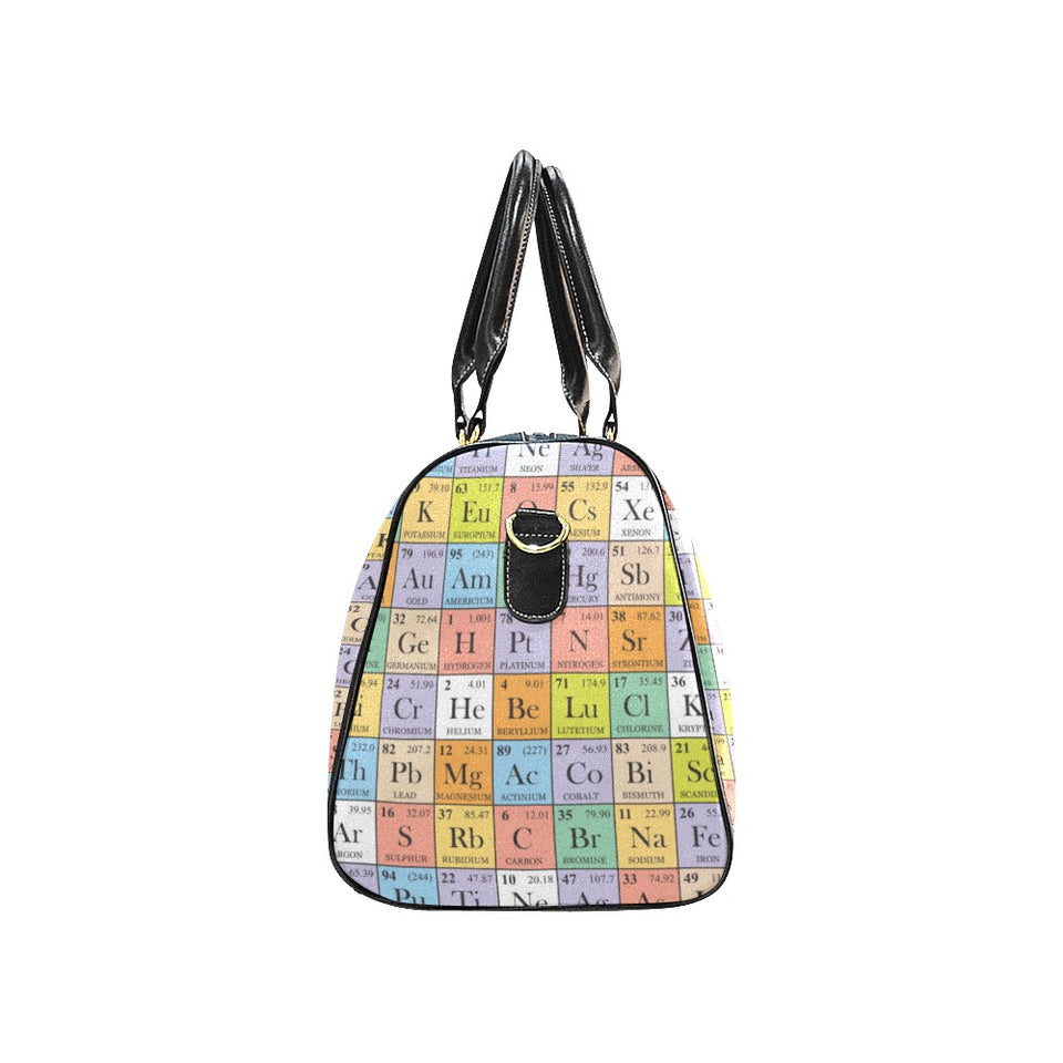 Chemistry Periodic Table Pattern Print Design 01 Travel Bag