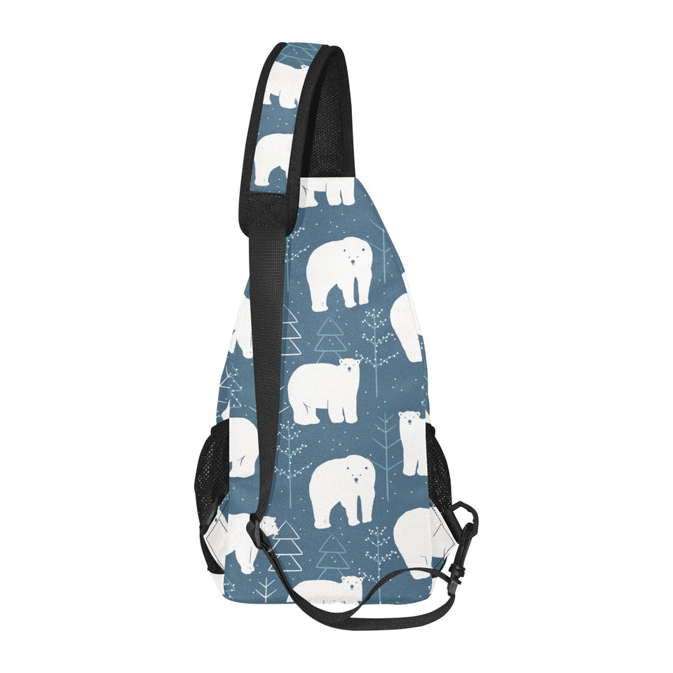 polar bear mother her child pattern All Over Print Chest Bag