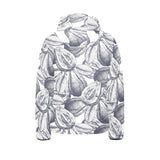 Guava tropical hand drawn pattern Kids' Boys' Girls' Padded Hooded Jacket