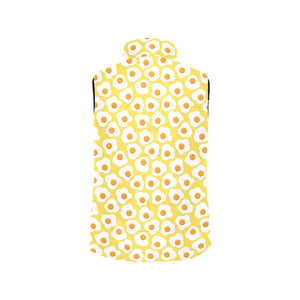 Fried Eggs Pattern Print Design 05 Women's Padded Vest