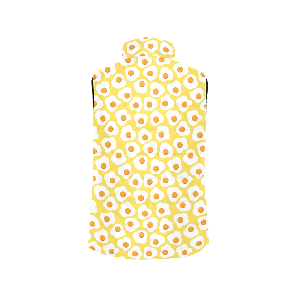 Fried Eggs Pattern Print Design 05 Women's Padded Vest