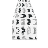 Mustache Beard Pattern Print Design 04 Table Runner