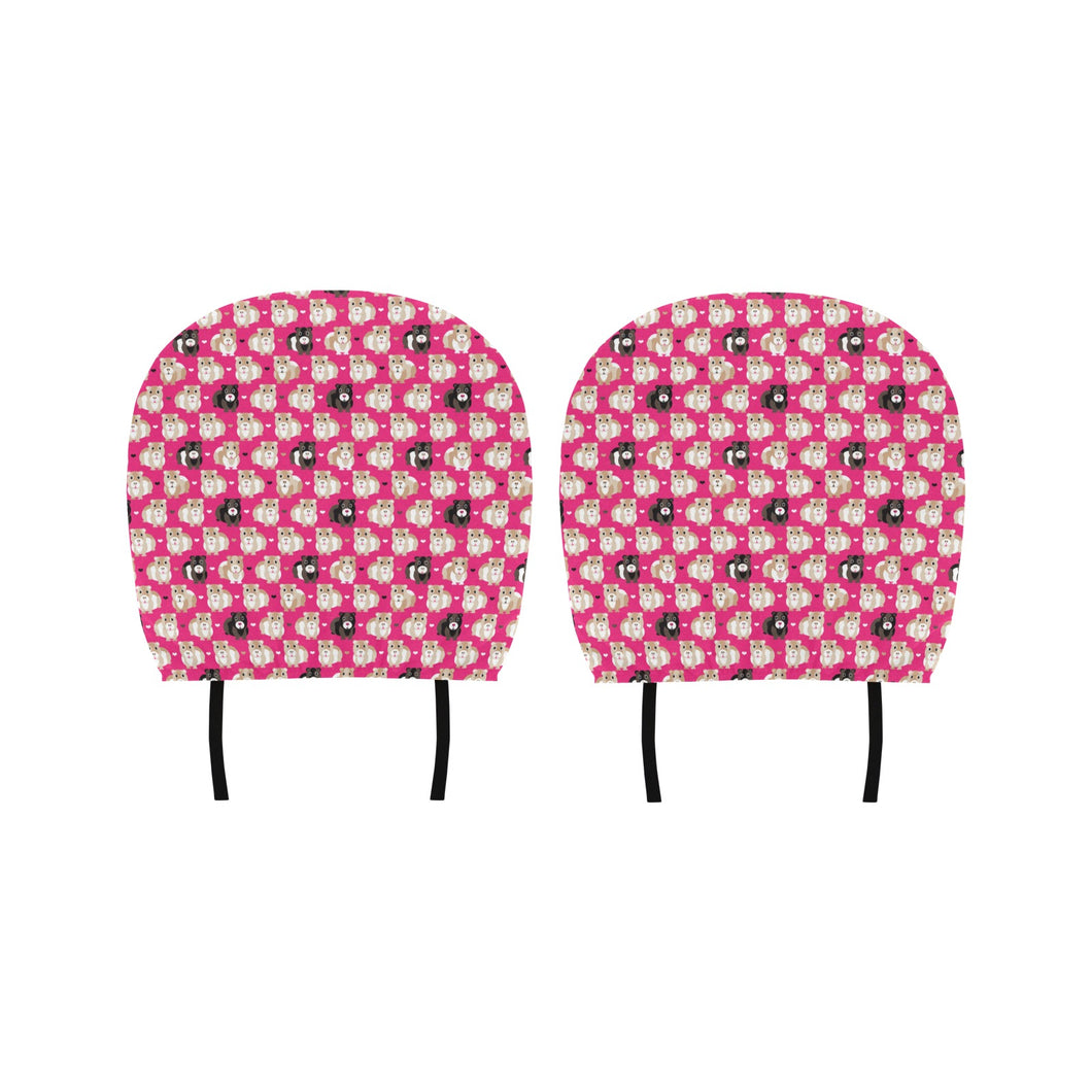 Guinea Pig Pattern Print Design 01 Car Headrest Cover