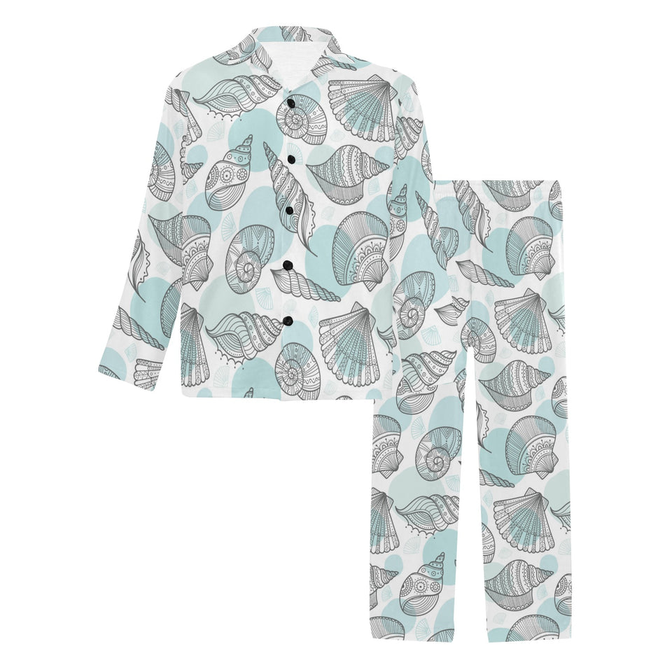 Shell polynesian tribal Men's Long Pajama Set
