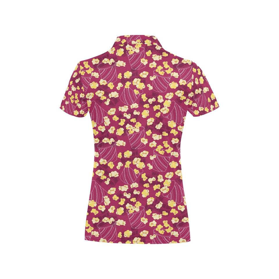 Popcorn Pattern Print Design 02 Women's All Over Print Polo Shirt