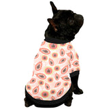papaya leaves pattern All Over Print Pet Dog Round Neck Fuzzy Shirt