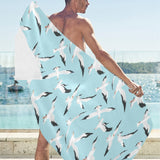 Seagull Pattern Print Design 01 Beach Towel