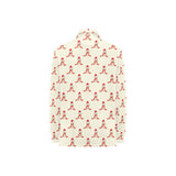 Golden Retriever Pattern Print Design 01 Women's Long Sleeve Polo Shirt
