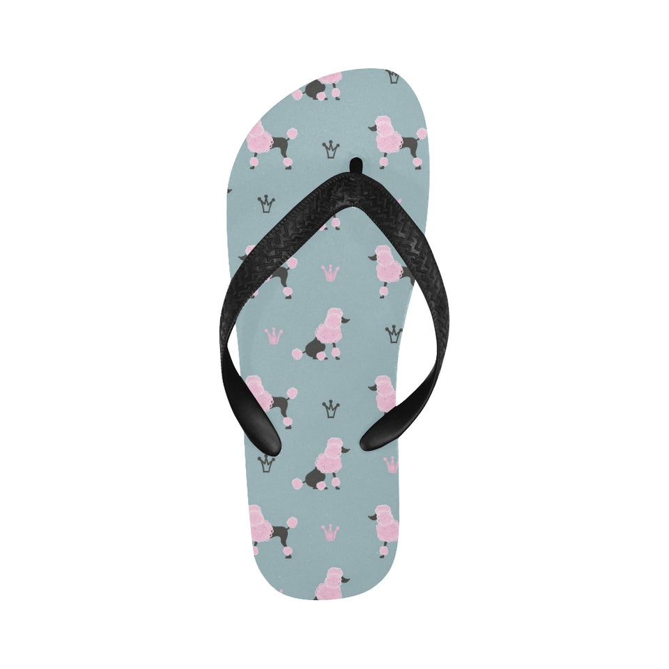 poodle dog pattern Unisex Flip Flops