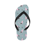 poodle dog pattern Unisex Flip Flops