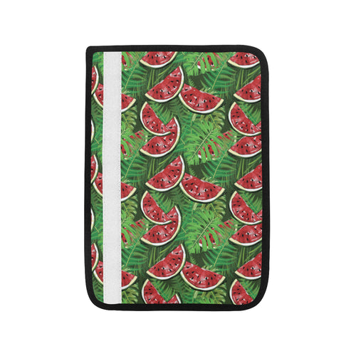 Watermelons tropical palm leaves pattern backgroun Car Seat Belt Cover