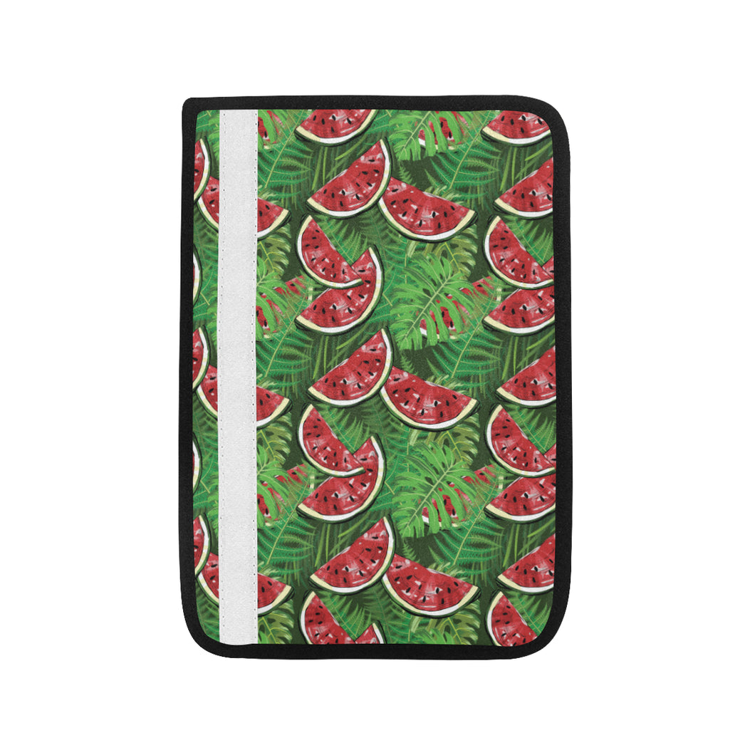 Watermelons tropical palm leaves pattern backgroun Car Seat Belt Cover