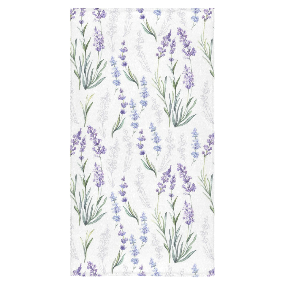 Hand painting Watercolor Lavender Bath Towel