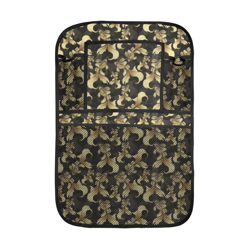 Goldfish Pattern Print Design 01 Car Seat Back Organizer