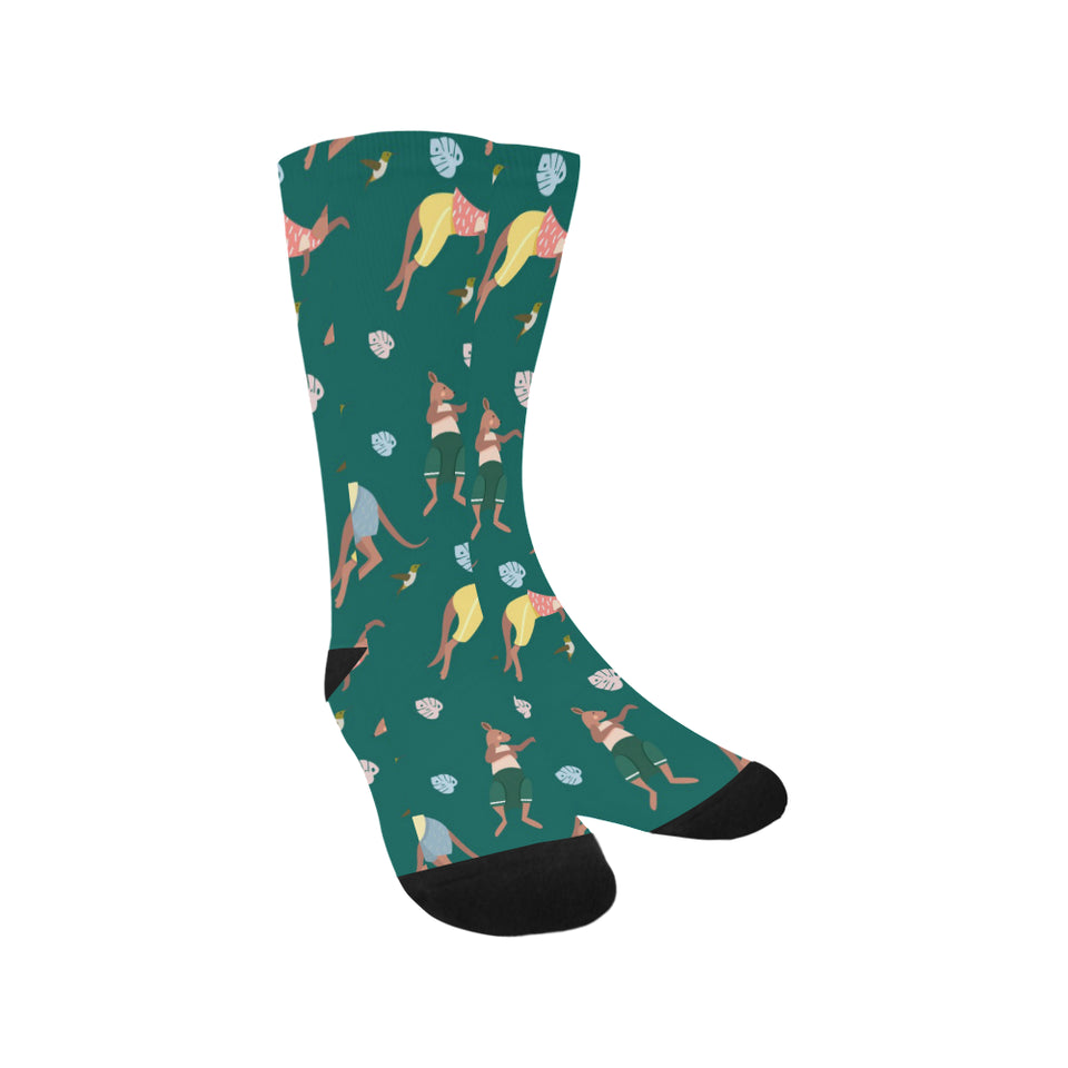 Kangaroo leaves pattern Crew Socks