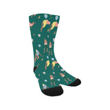 Kangaroo leaves pattern Crew Socks