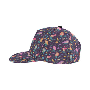 beautiful mermaid Fish jellyfish algae other marin All Over Print Snapback Cap