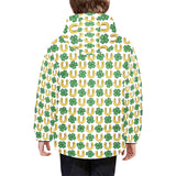 Horseshoes Pattern Print Design 04 Kids' Boys' Girls' Padded Hooded Jacket