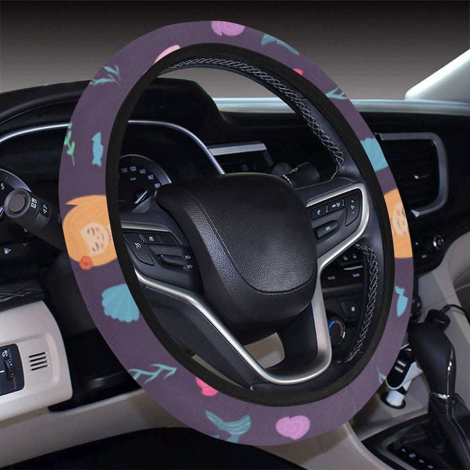 beautiful mermaid Fish jellyfish algae other marin Car Steering Wheel Cover
