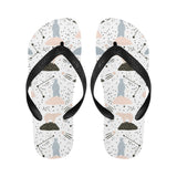 Polar bears star poka dot pattern Unisex Flip Flops