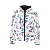 Butterfly pattern Kids' Boys' Girls' Padded Hooded Jacket